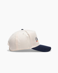 Chasing Tail | 5 Panel Hat | Cream & Navy