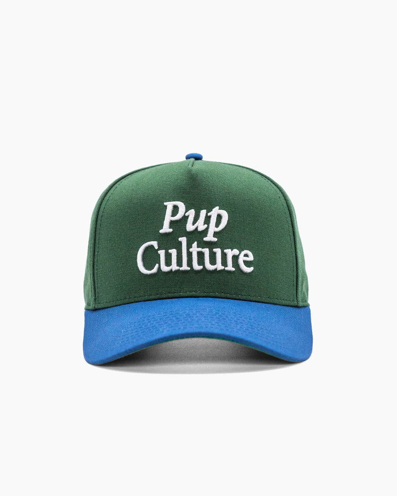 Pup Culture | 5-Panel Hat | Green & Cobalt