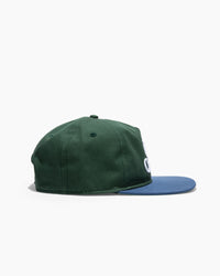 Pup Culture | 5-Panel Unstructured Hat | Green and Cobalt